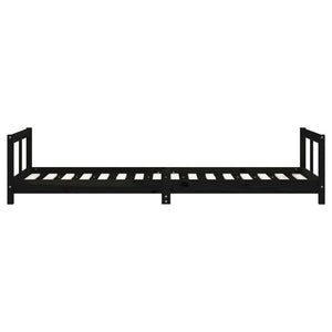 Barnesengeramme svart 80x200 cm heltre furu
