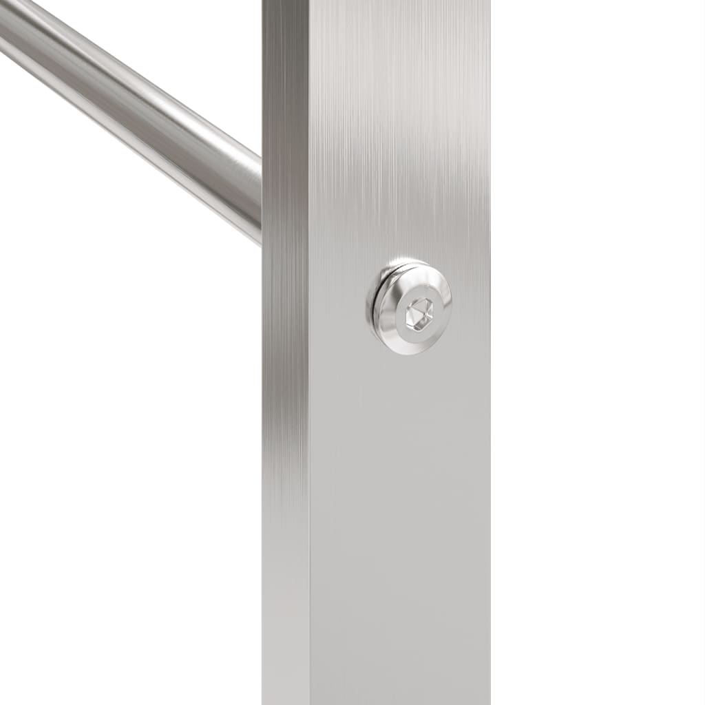 Vedstativ 80x28x154 cm rustfritt stål