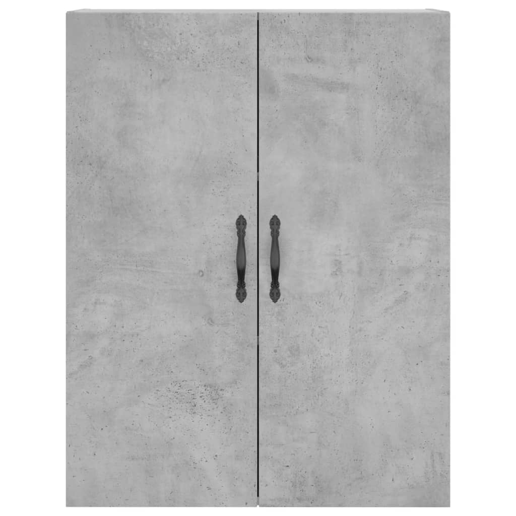 Highboard betonggrå 69,5x34x180 cm konstruert tre
