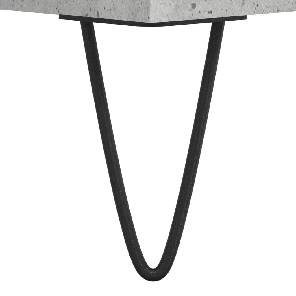 Highboard betonggrå 69,5x34x180 cm konstruert tre