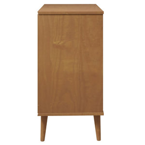 Kommode MOLDE brun 80x40x80 cm heltre furu