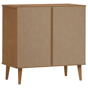 Kommode MOLDE brun 80x40x80 cm heltre furu
