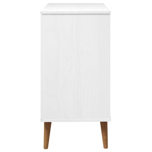 Kommode MOLDE hvit 80x40x80 cm heltre furu