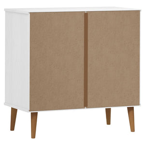 Kommode MOLDE hvit 80x40x80 cm heltre furu