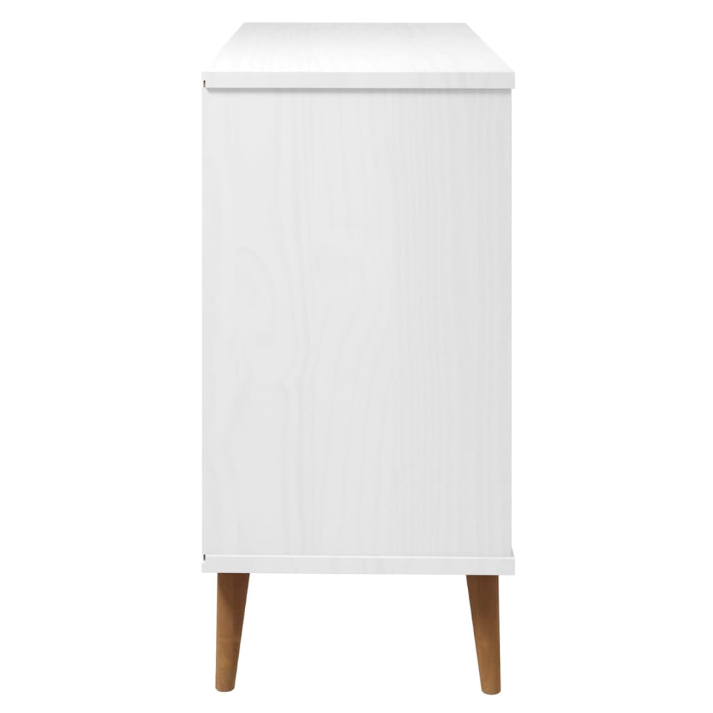 Kommode MOLDE hvit 113x40x80 cm heltre furu