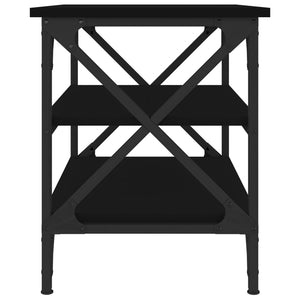 Sidebord svart 55x38x45 cm konstruert tre
