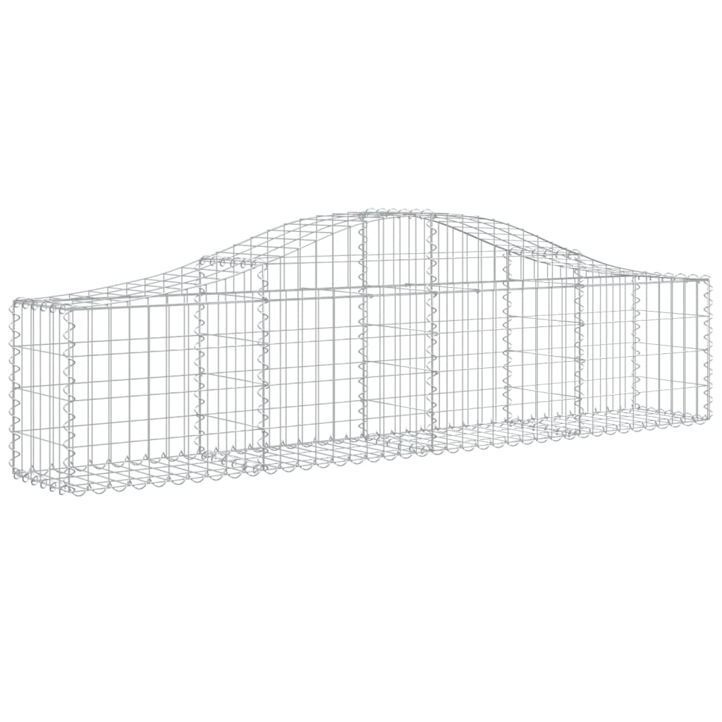 Gabionkurver buede 13 stk 200x30x40/60 cm galvanisert jern
