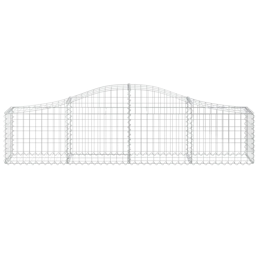 Gabionkurver buede 13 stk 200x30x40/60 cm galvanisert jern