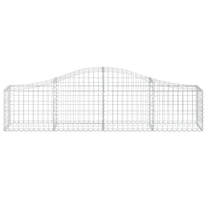 Gabionkurver buede 13 stk 200x30x40/60 cm galvanisert jern