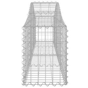 Gabionkurver buede 13 stk 200x30x40/60 cm galvanisert jern