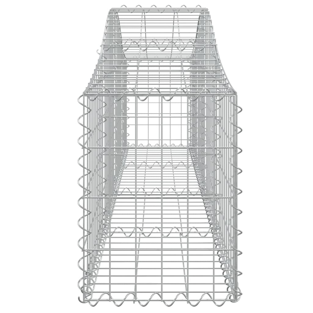 Gabionkurver buede 15 stk 200x30x40/60 cm galvanisert jern