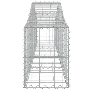 Gabionkurver buede 15 stk 200x30x40/60 cm galvanisert jern