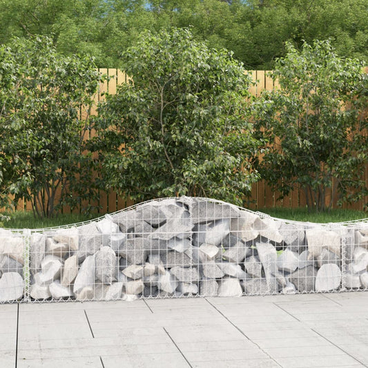 Gabionkurver buede 15 stk 200x30x40/60 cm galvanisert jern