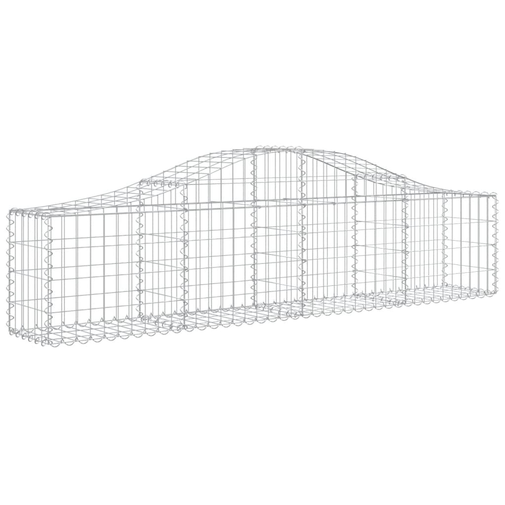 Gabionkurver buede 18 stk 200x30x40/60 cm galvanisert jern