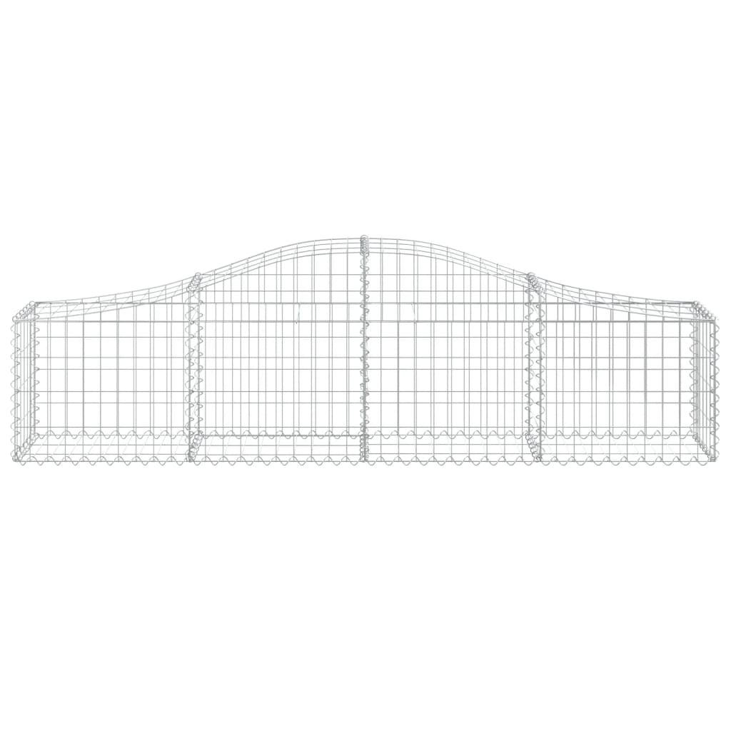 Gabionkurver buede 18 stk 200x30x40/60 cm galvanisert jern