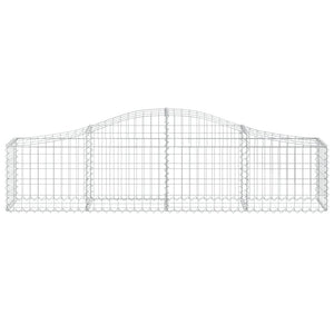 Gabionkurver buede 18 stk 200x30x40/60 cm galvanisert jern