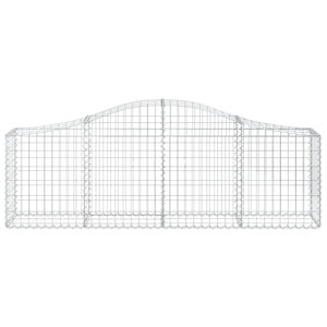 Gabionkurver buede 11 stk 200x30x60/80 cm galvanisert jern
