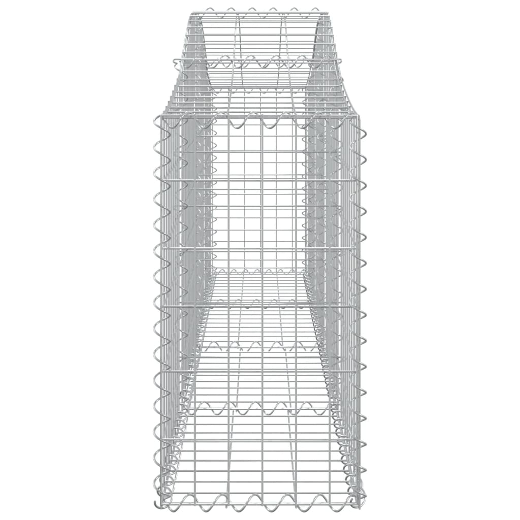Gabionkurver buede 11 stk 200x30x60/80 cm galvanisert jern