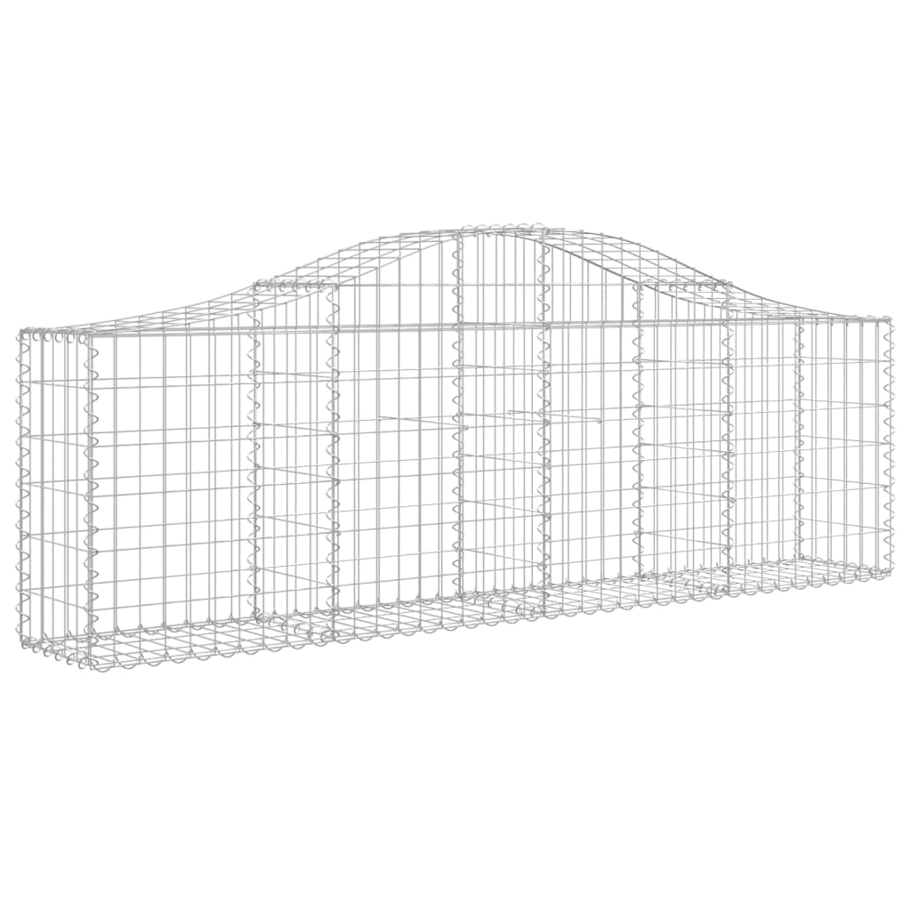 Gabionkurver buede 13 stk 200x30x60/80 cm galvanisert jern