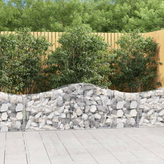 Gabionkurver buede 13 stk 200x30x60/80 cm galvanisert jern