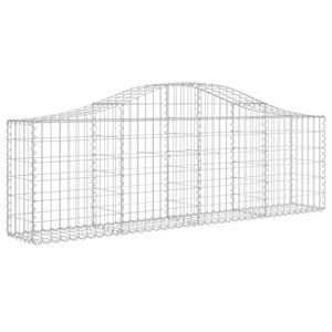 Gabionkurver buede 15 stk 200x30x60/80 cm galvanisert jern
