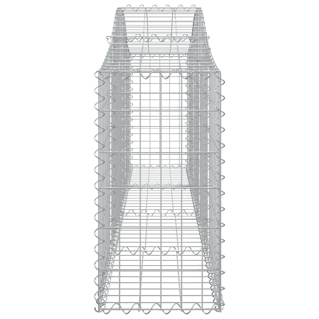 Gabionkurver buede 15 stk 200x30x60/80 cm galvanisert jern
