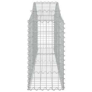 Gabionkurver buede 15 stk 200x30x60/80 cm galvanisert jern