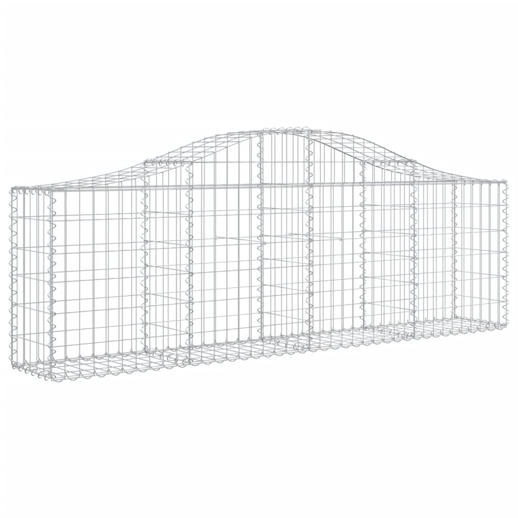 Gabionkurver buede 18 stk 200x30x60/80 cm galvanisert jern