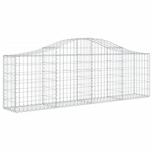 Gabionkurver buede 18 stk 200x30x60/80 cm galvanisert jern