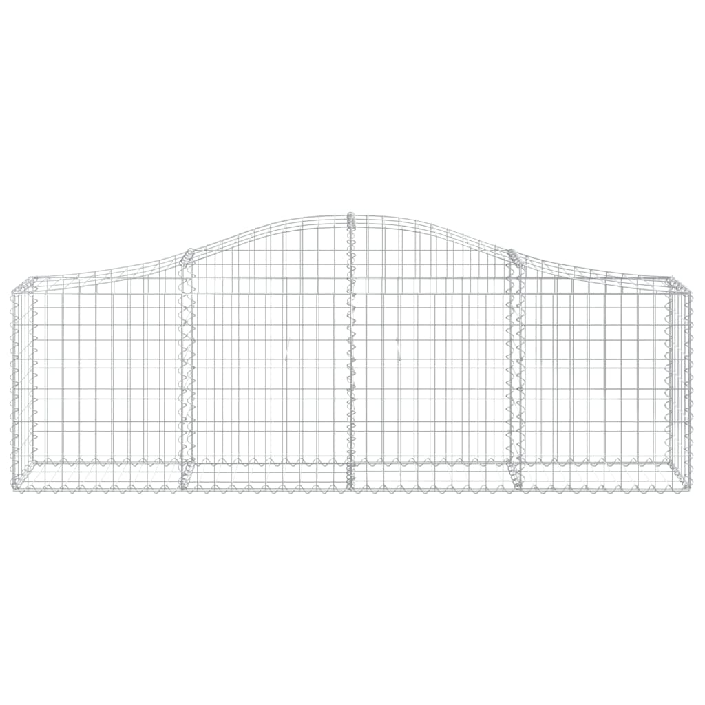 Gabionkurver buede 18 stk 200x30x60/80 cm galvanisert jern
