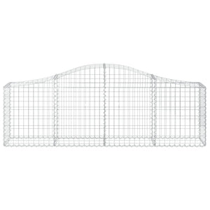 Gabionkurver buede 18 stk 200x30x60/80 cm galvanisert jern