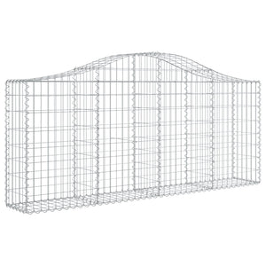Gabionkurver buede 18 stk 200x30x80/100 cm galvanisert jern