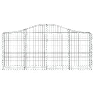 Gabionkurver buede 18 stk 200x30x80/100 cm galvanisert jern