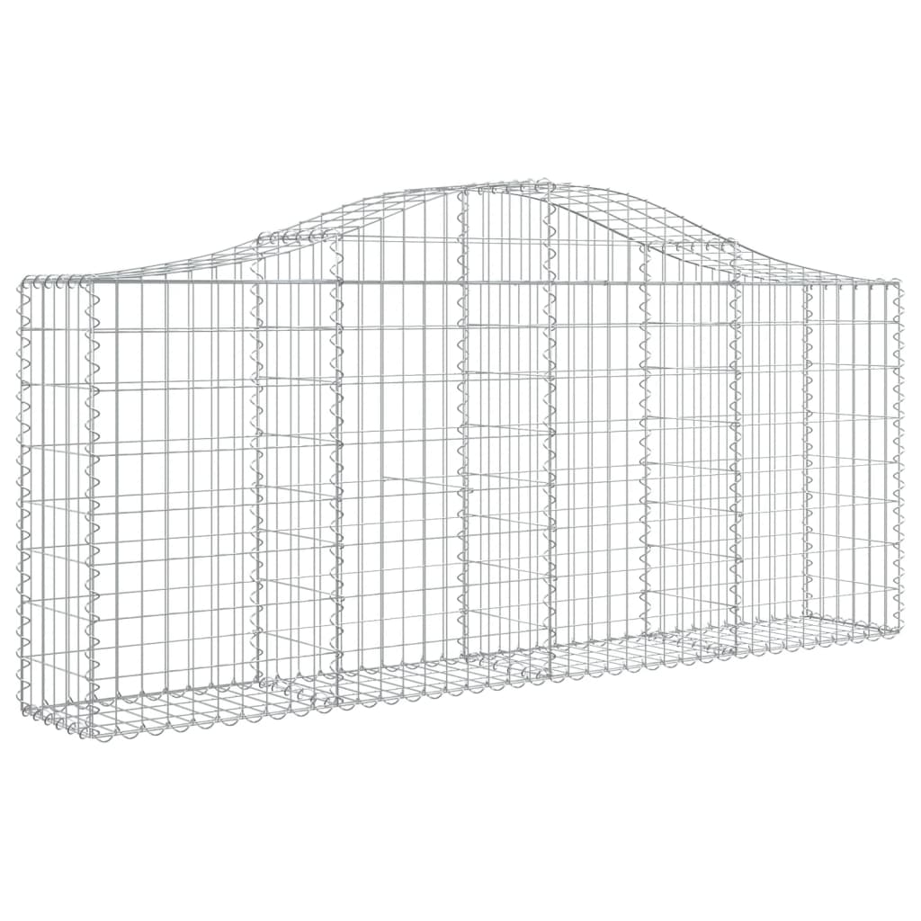 Gabionkurver buede 25 stk 200x30x80/100 cm galvanisert jern