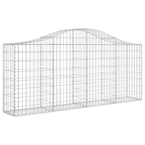 Gabionkurver buede 25 stk 200x30x80/100 cm galvanisert jern