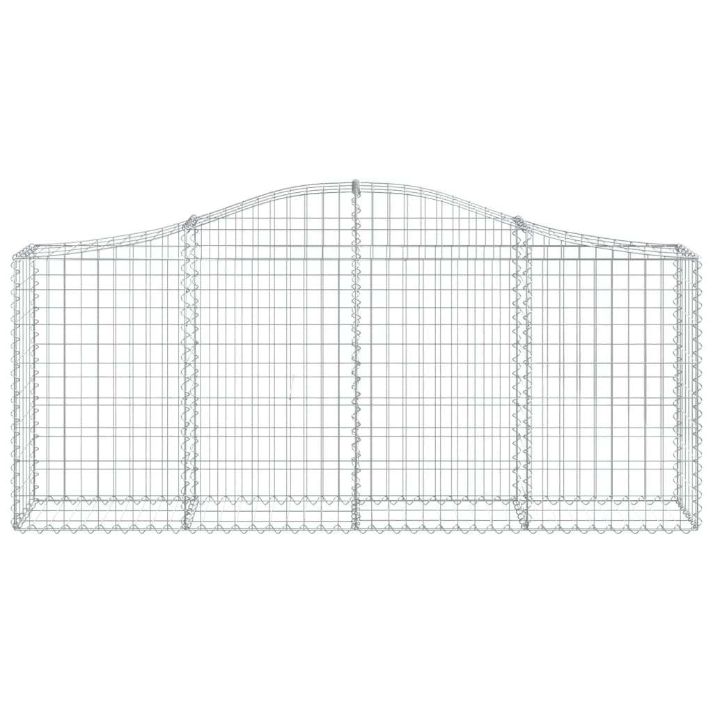 Gabionkurver buede 25 stk 200x30x80/100 cm galvanisert jern
