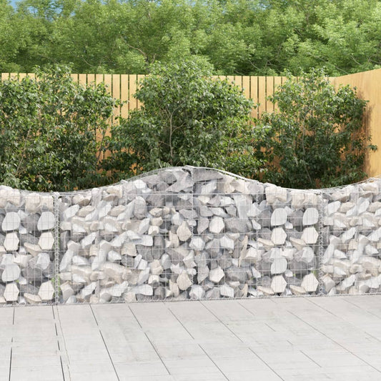 Gabionkurver buede 25 stk 200x30x80/100 cm galvanisert jern