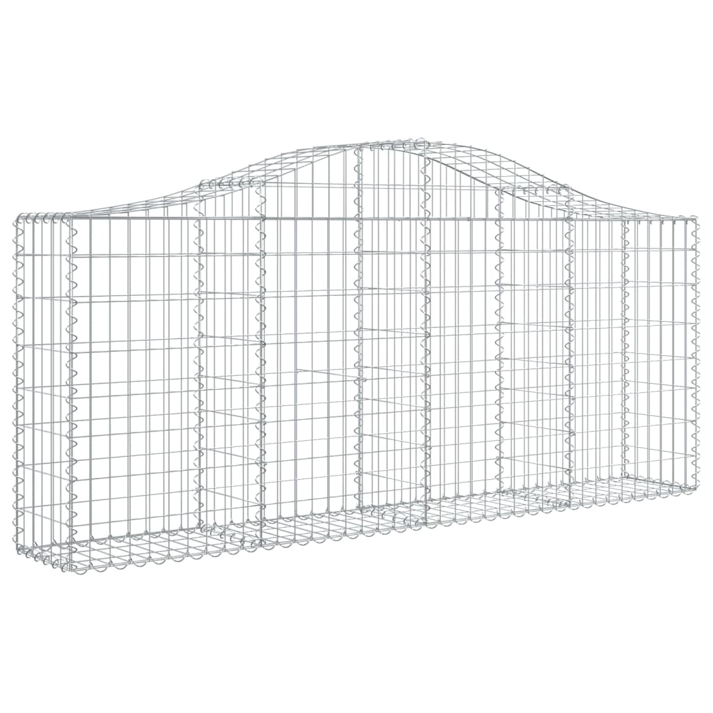 Gabionkurver buede 40 stk 200x30x80/100 cm galvanisert jern