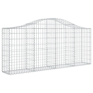 Gabionkurver buede 40 stk 200x30x80/100 cm galvanisert jern