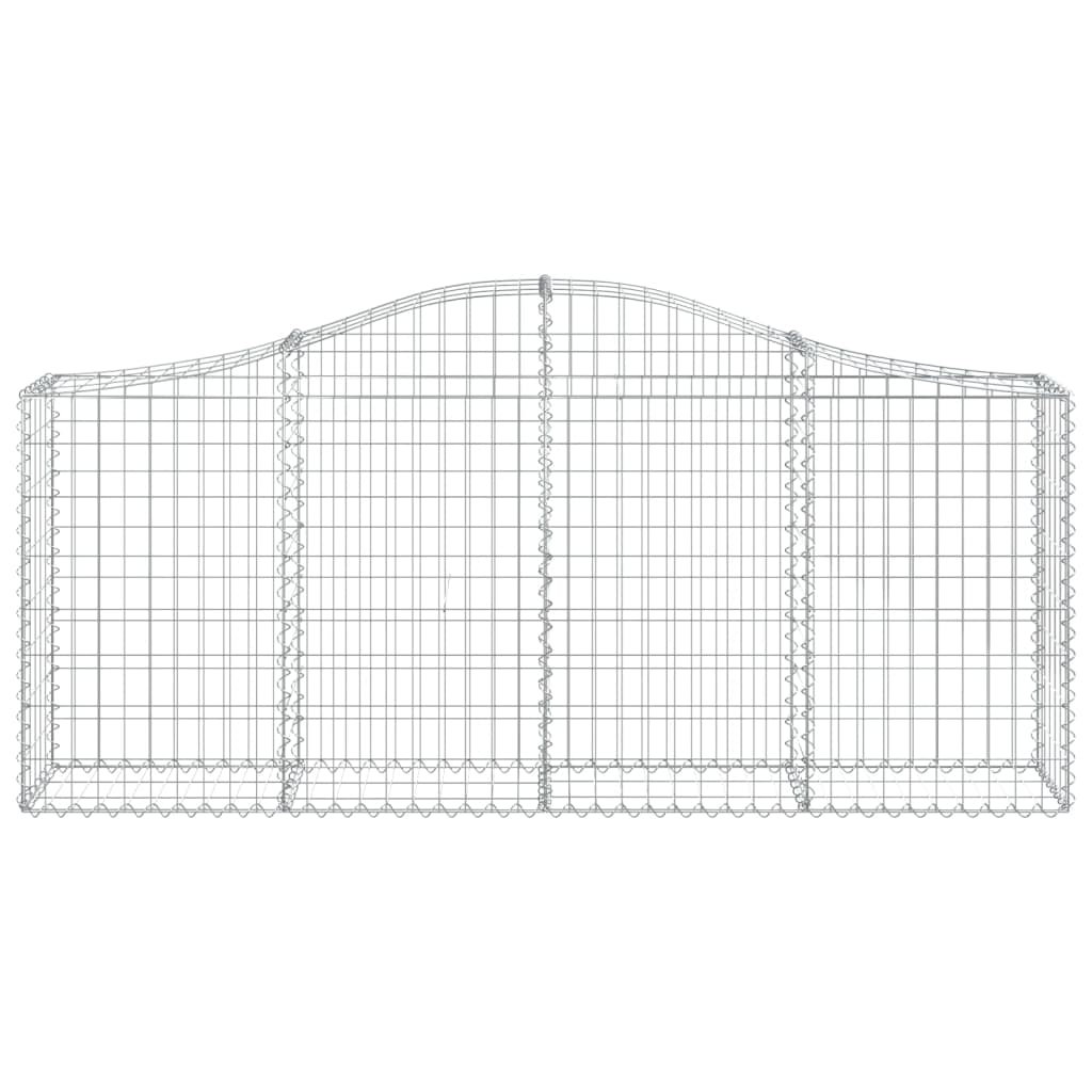 Gabionkurver buede 40 stk 200x30x80/100 cm galvanisert jern
