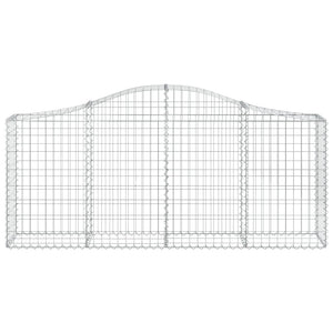 Gabionkurver buede 40 stk 200x30x80/100 cm galvanisert jern