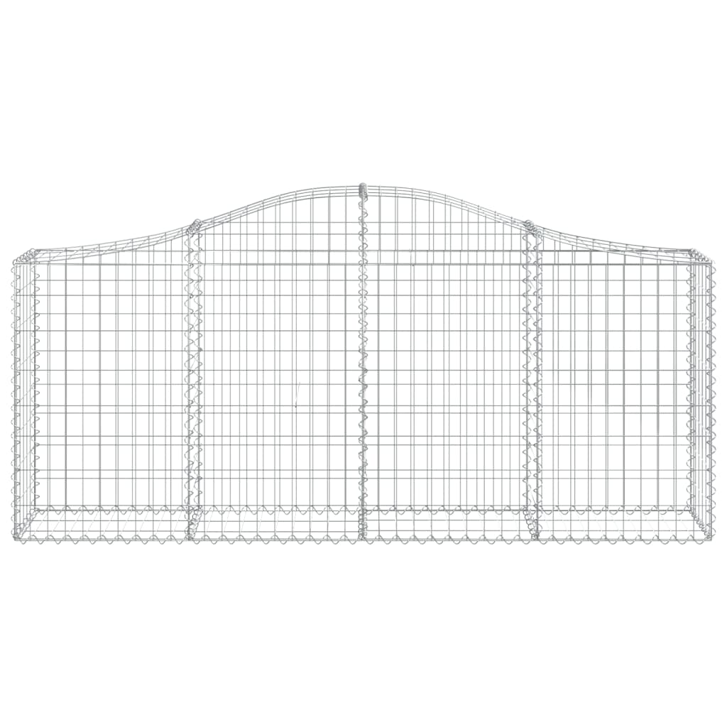Gabionkurver buede 50 stk 200x30x80/100 cm galvanisert jern