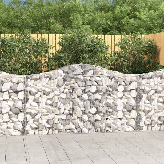 Gabionkurver buede 14 stk 200x30x100/120 cm galvanisert jern