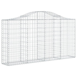 Gabionkurver buede 18 stk 200x30x100/120 cm galvanisert jern