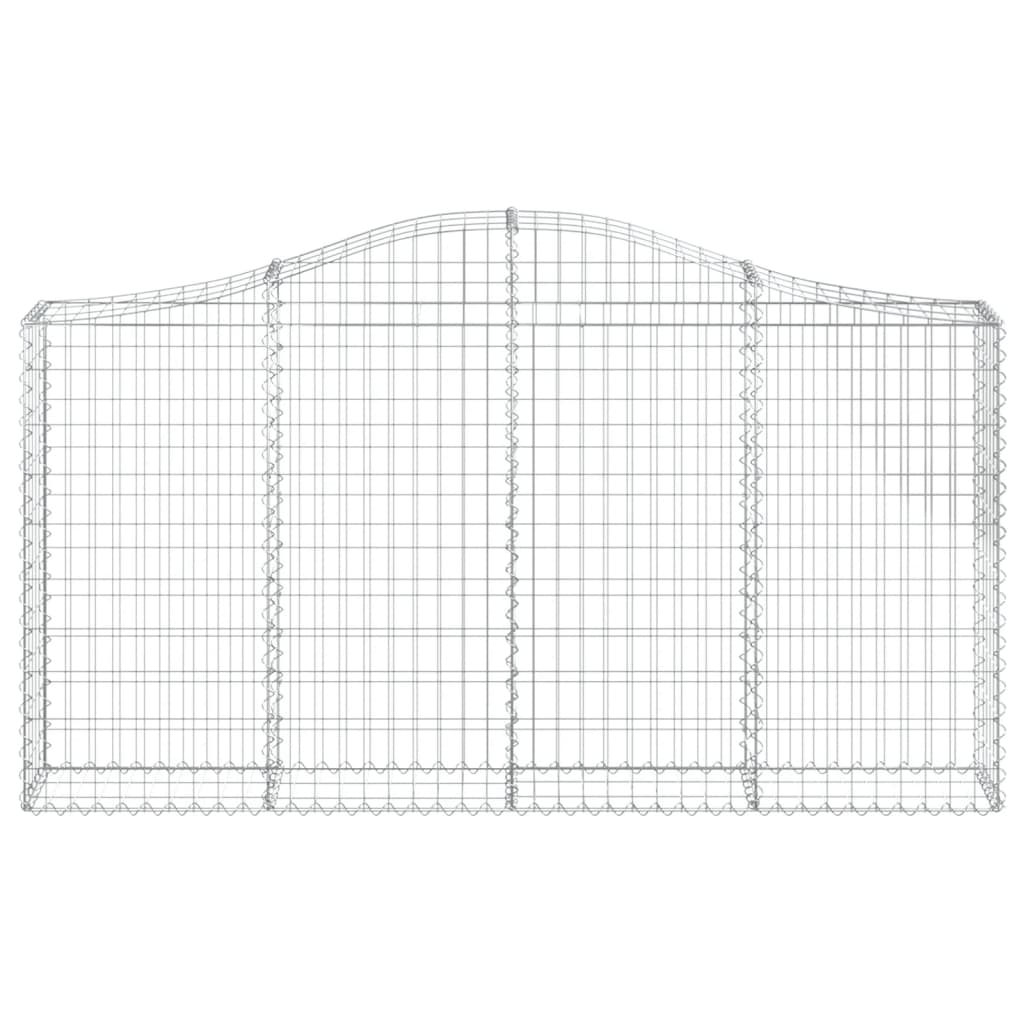 Gabionkurver buede 18 stk 200x30x100/120 cm galvanisert jern