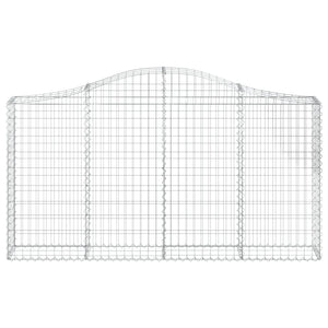 Gabionkurver buede 18 stk 200x30x100/120 cm galvanisert jern