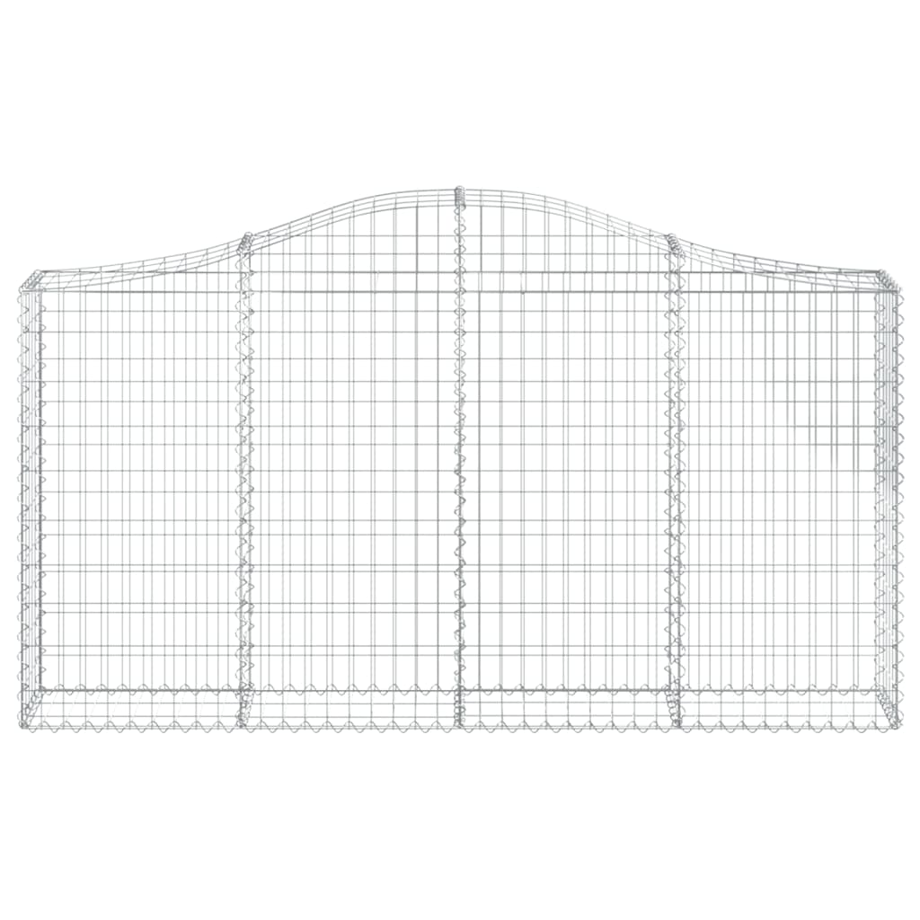 Gabionkurver buede 25 stk 200x30x100/120 cm galvanisert jern
