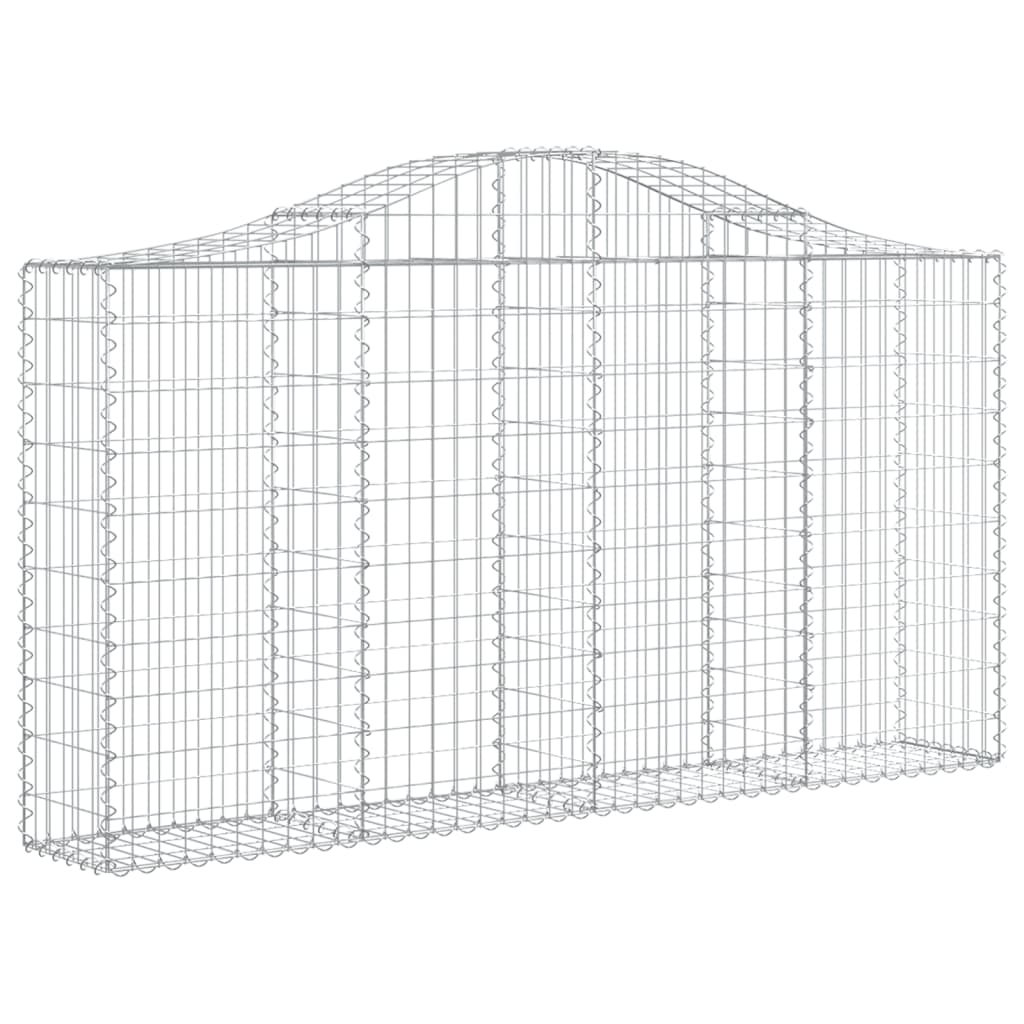 Gabionkurver buede 30 stk 200x30x100/120 cm galvanisert jern