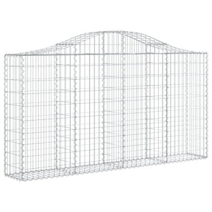 Gabionkurver buede 30 stk 200x30x100/120 cm galvanisert jern