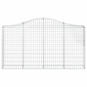 Gabionkurver buede 30 stk 200x30x100/120 cm galvanisert jern